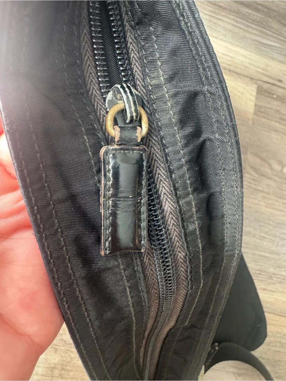 Prada Black Nylon Messenger Crossbody Bag
